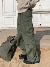 Hearujoy Techwear Parachute Wide Cargo Pants Men Hip Hop Wide Leg Trousers Male Quick Drying Streetwear Loose Oversize Korean